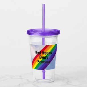 Regnbåge i Himlar inspirationell bibel Verses Cute Take Away Mugg