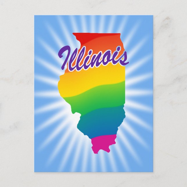 Regnbåge i Illinois Vykort (Framsida)