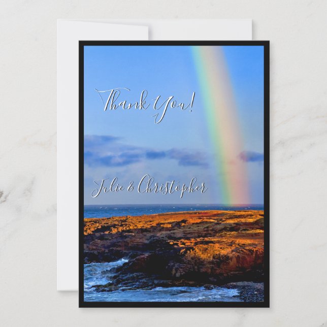 Regnbåge i Kärlek & Happiness, Bröllop, Tack Inbjudningar (Framsida)