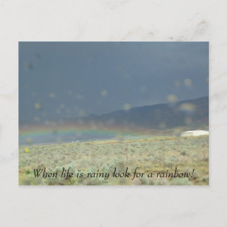 Regnbåge i livet. vykort