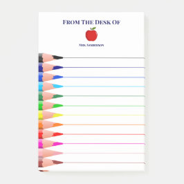 Regnbåge i Namn Post-it Block