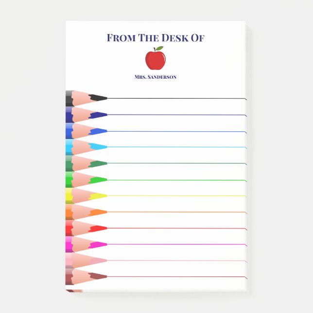 Regnbåge i Namn Post-it Block (Framsida)