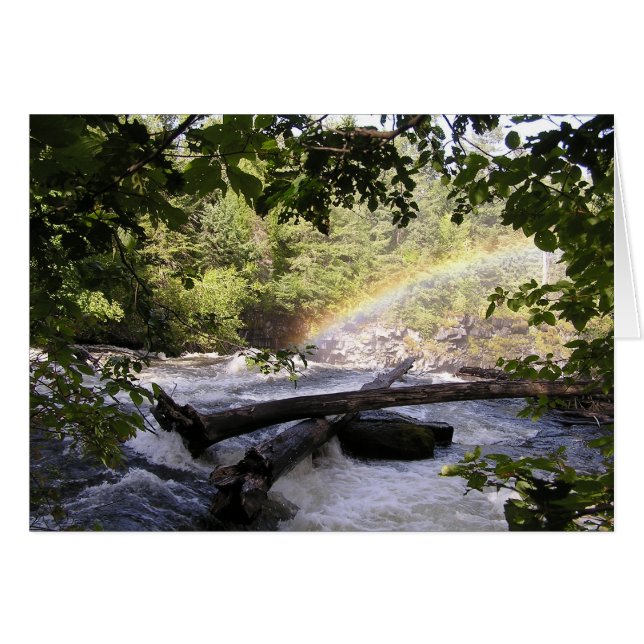 Regnbåge i ram hälsningskort (Framsidan Horizontal)