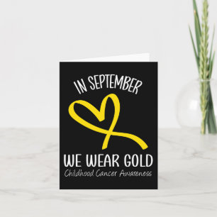 Regnbåge i september vi Bära Guld barncancer Kort