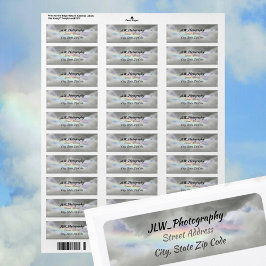 Regnbåge i stormmoln Himmelsk återkomstadress Returadress Etikett