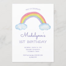 Regnbåge i vattenfärg och regndroppar Barn