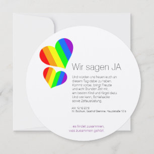 Regnbåge inbjudan