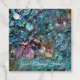 Regnbåge Iridescent Abalone Havsskal Strandfest Gåvor Etiketter