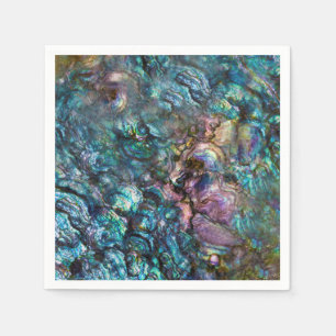 Regnbåge Iridescent Abalone Strand Havssnäcka Pappersservett