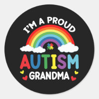 Regnbåge Jag Är En Stolt Autism-Mormor Autism Medv