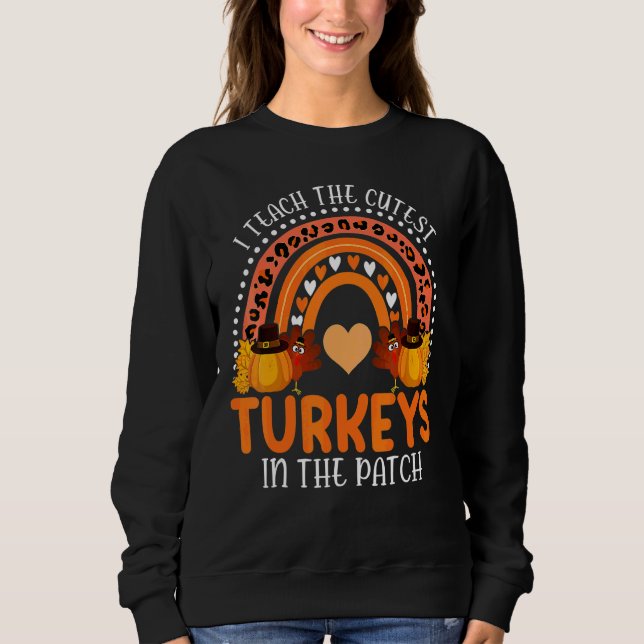 Regnbåge Jag Undervisar De Sötaste Kalkoner I Plät T Shirt (Framsida)