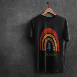 Regnbåge Julfärglös söt roligt personlig T T Shirt