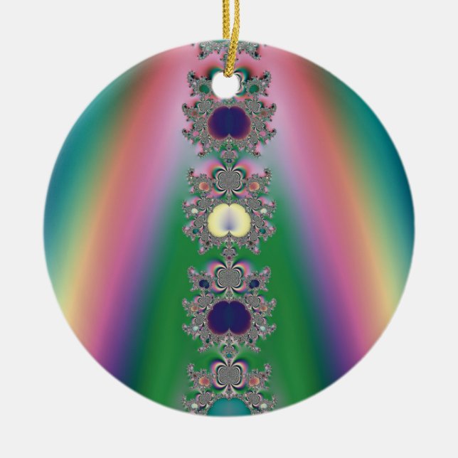 Regnbåge Julgransprydnad Keramik (Framsidan)
