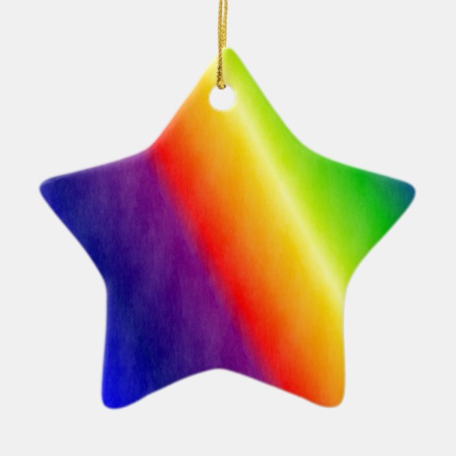 Regnbåge Julgransprydnad Keramik (Framsidan)