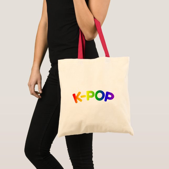 Regnbåge K-pop Tote Bag Tygkasse (Framsida (produkt))