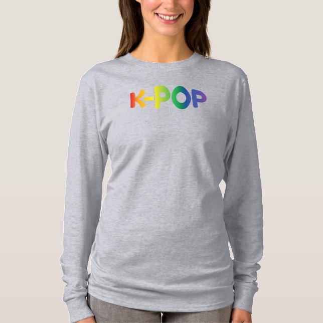 Regnbåge K-Pop Ver 2 Långärmad T-Shirt (Framsida)