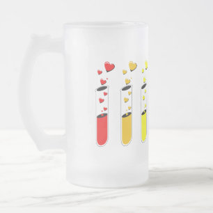 regnbåge kärlek frostat ölglas