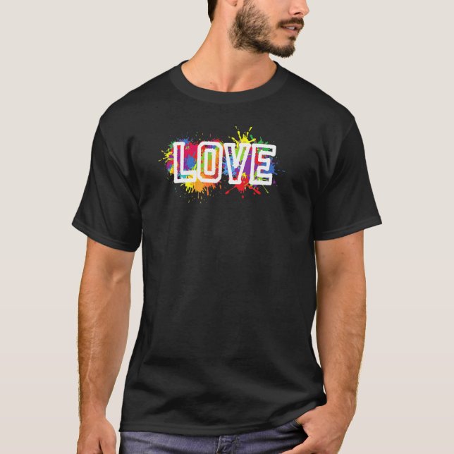 Regnbåge Kärlek-grafik T Shirt (Framsida)