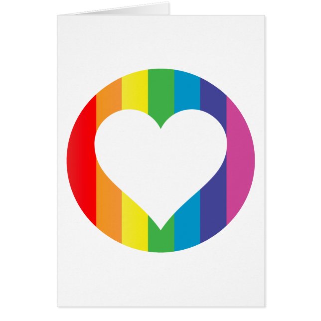 regnbåge kärlek hälsningskort (Framsidan)