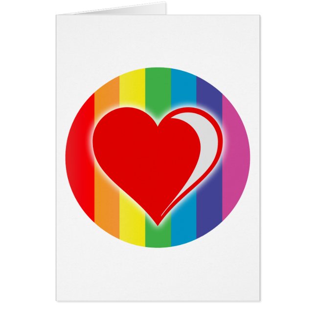 regnbåge kärlek hälsningskort (Framsidan)