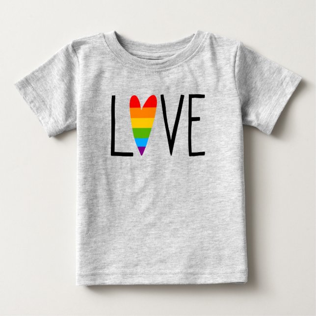 Regnbåge Kärlek T Shirt (Framsida)