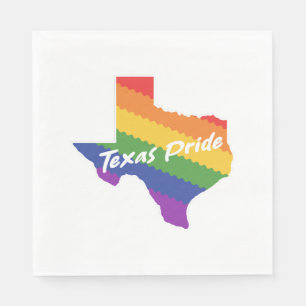 Regnbåge Karta i Texas Design för stolta LGBT+ Tex Pappersservett