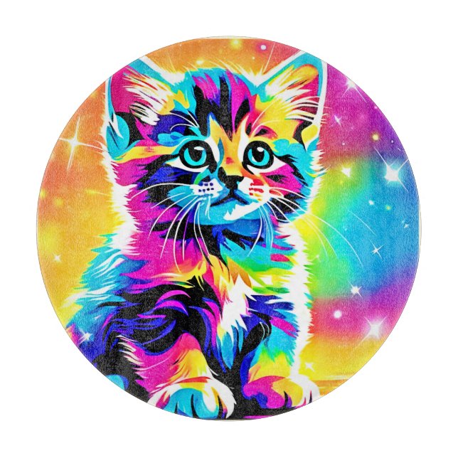 Regnbåge Katt Porträtt (Framsidan)