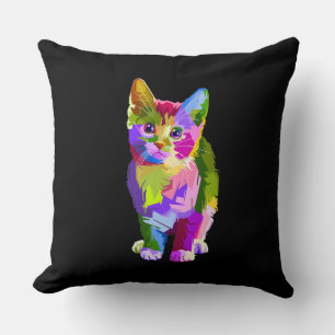 regnbåge kattkudde kudde