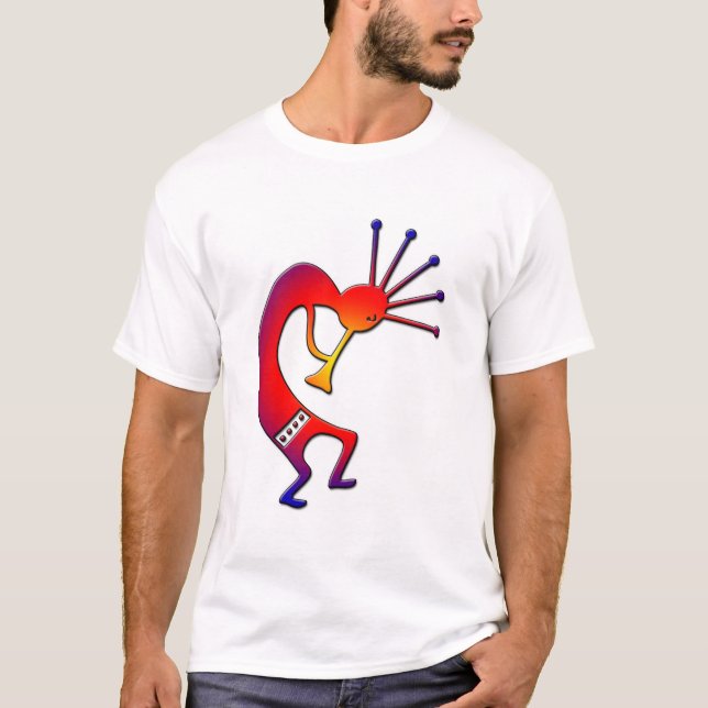 Regnbåge Kokopelli Tee (Framsida)