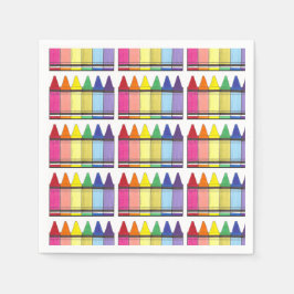 Regnbåge Kritor Artist Art Class Födelsedagsfest Pappersservett