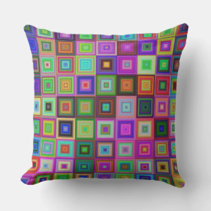 regnbåge, kvadratkuddar kudde