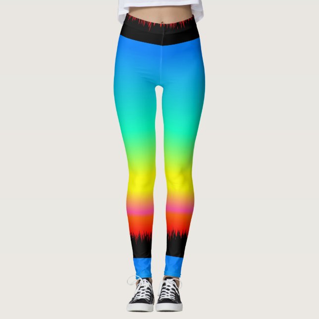 Regnbåge Kvinnors ben Leggings (Framsida)