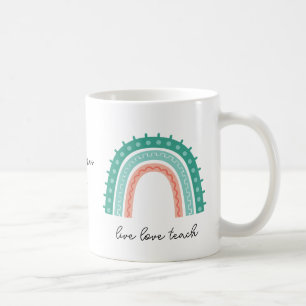 regnbåge lägg till din egen citat kaffemugg
