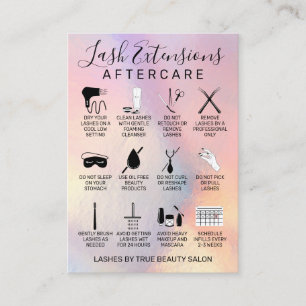 Regnbåge - Lash Extensions Aftercare-ikon Visitkort
