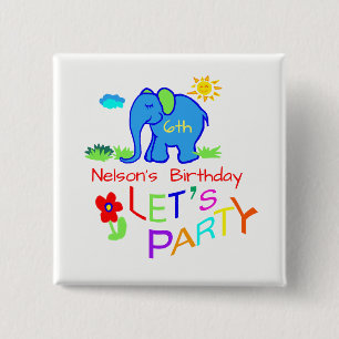 Regnbåge Låt oss Party Elephant Namn och ålder Knapp