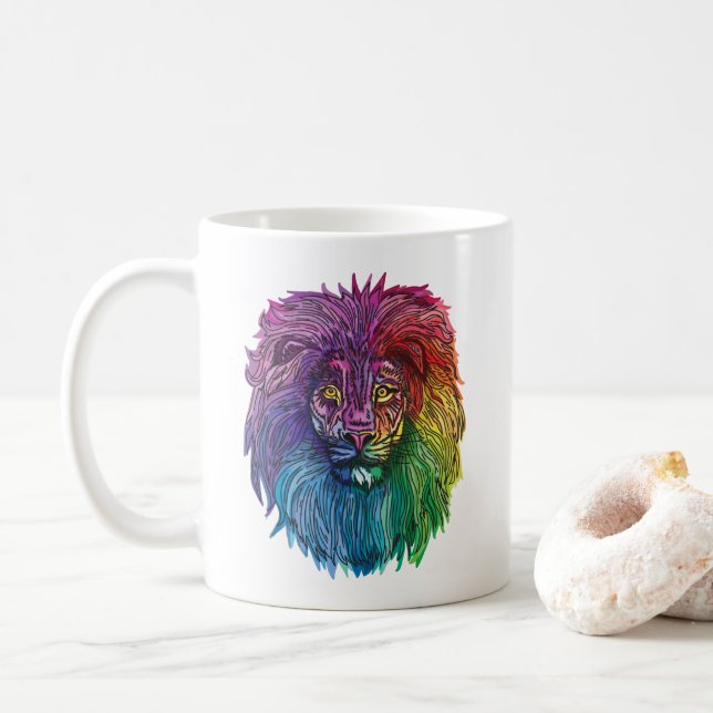 Regnbåge Lejonare Pride Kaffemugg (Med munk)