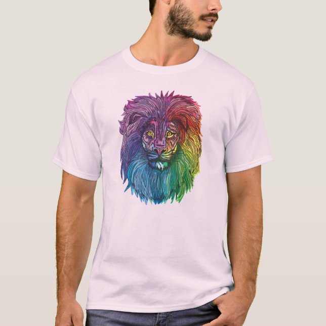Regnbåge Lejonare Pride T Shirt (Framsida)
