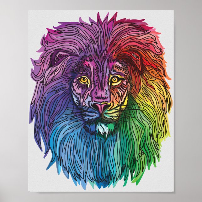 Regnbåge Lejont Pride Poster (Framsidan)