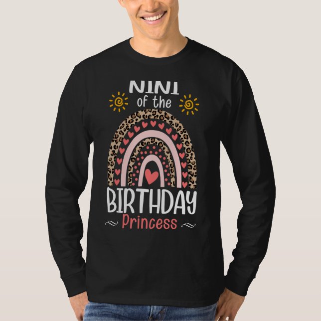 Regnbåge Leopard Nini från födelsedagens prinsessa T Shirt (Framsida)