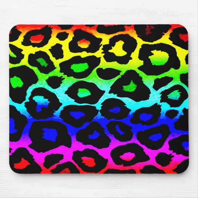regnbåge_leopard_print-modifierad musmatta (Framsidan)