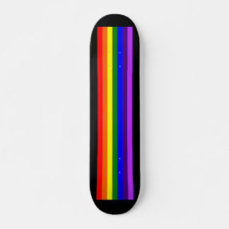 Regnbåge, LGBTQ+ Skattbordsdäck (svart) Mini Skateboard Bräda 18,5 Cm