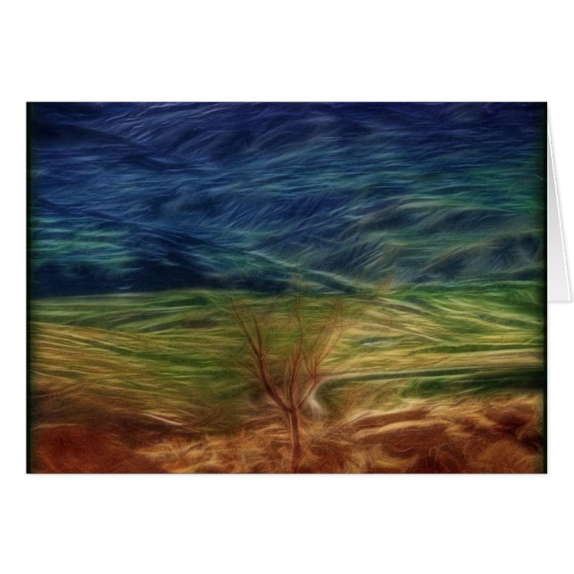 Regnbåge liggande hälsningskort (Framsidan Horizontal)