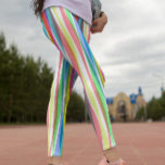 Regnbåge Lodrät Rand Pastel Colorful Leggings<br><div class="desc">Regnbåge Lodrät Rand Pastel Colorful Leggings</div>