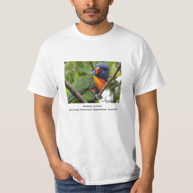 Regnbåge Lorikeet Tee Shirt (Framsida)