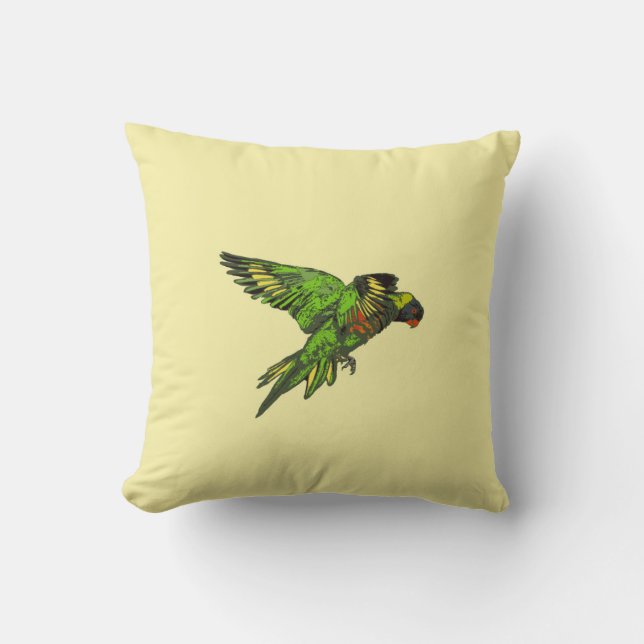 Regnbåge Lorikeet (Trichoglossushaematodusen) Kudde (Framsida)