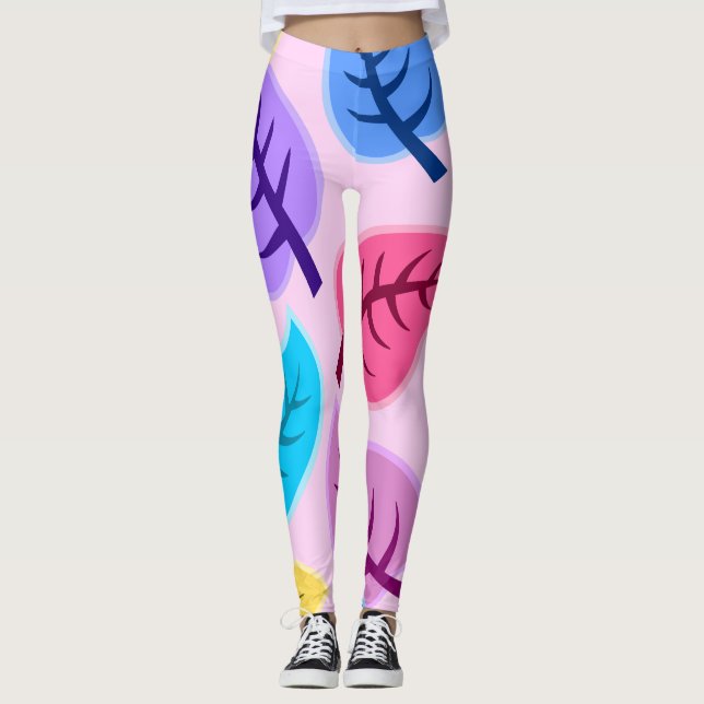 regnbåge löv baljväxter leggings (Framsida)