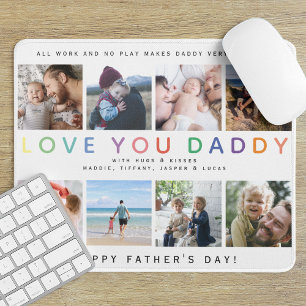 Regnbåge 'LOVE YOU DADDY' Fotokollage Minne Musmatta
