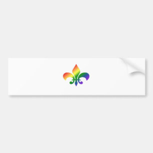 Regnbåge Lutning Fleur de Lis Bildekal