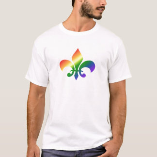 Regnbåge Lutning Fleur de Lis T-shirt
