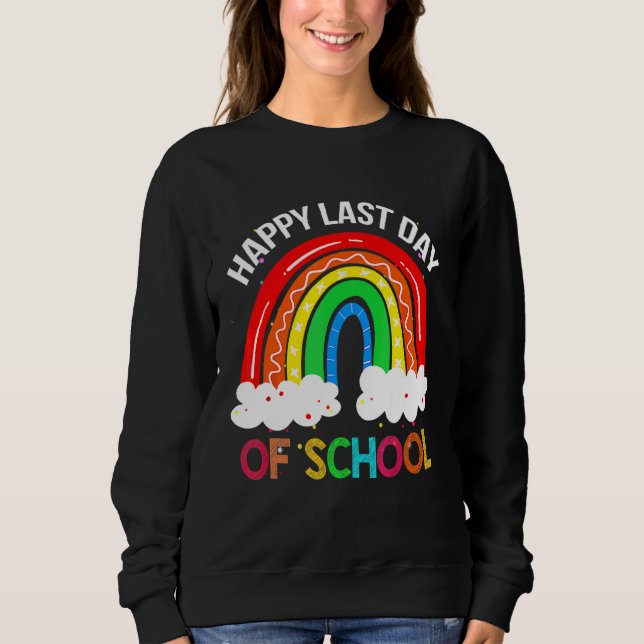 Regnbåge Lycklig i Student under skollärardagen T Shirt (Framsida)